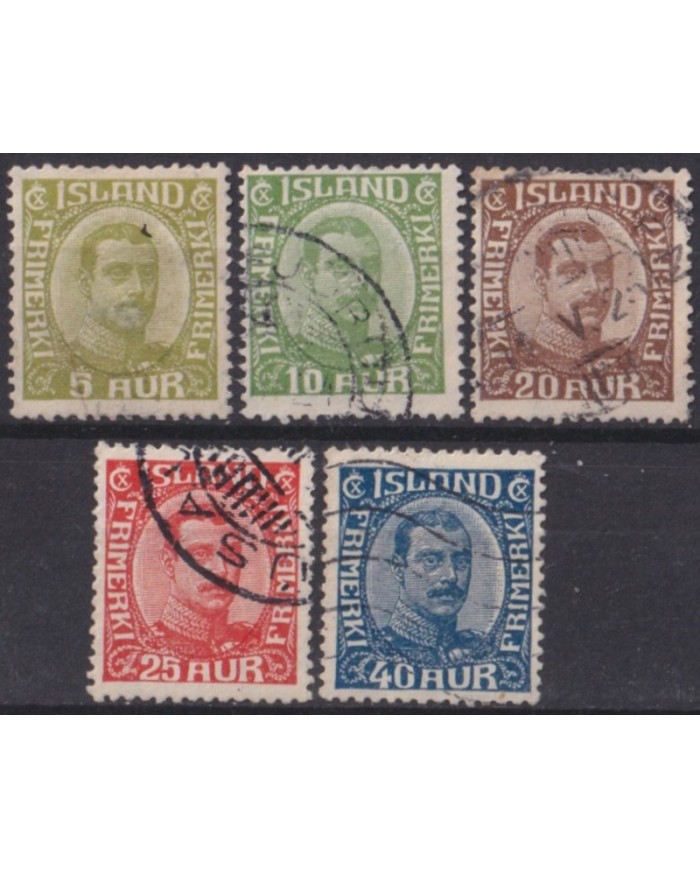 F-EX59368 ICELAND ISLAND 1922 DEFINITIVE USED KING CHRISTIAN +50€.