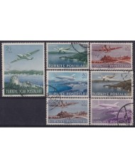 F-EX59582 TURKEY 1949-50 USED AIRMAIL AVION AIRPLANE +30€.