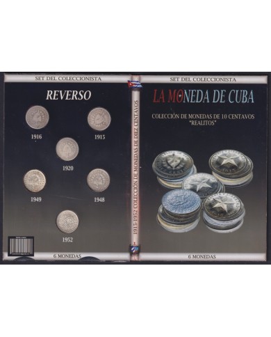 BK-SET-154 CUBA 10c SILVER SET 1915-1952. ALL YEAR MINTAGE.