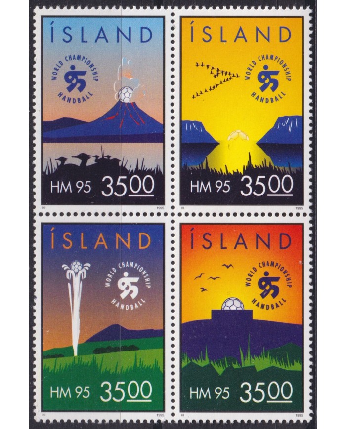 F-EX59388 ICELAND ISLAND MNH 1995 HANDBALL CHAMPIONSHIP.
