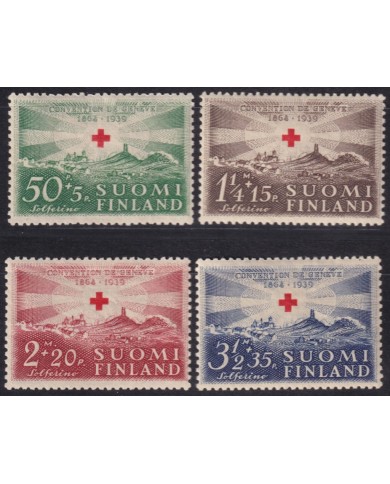 F-EX59429 FINLAND SOUMI MNH 1939 SEMIPOSTAL RELIEF RED CROSS SOFERINO GENEVE CONVENTION +30€.