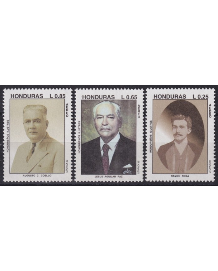 F-EX59490 HONDURAS MNH 1993 GREAT HONDURAS PEOPLES AUGUSTO COHELO RAMON ROSA.