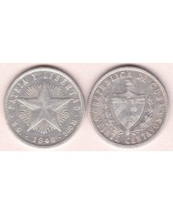 1915-MN-128 CUBA. KM A12 SILVER 10c STAR 1915. ESTRELLA RADIANTE.