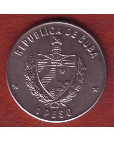 1981-MN-7 CUBA. KM 62. 1$. 1981. COPPER- NICKEL. UNC. CENTROAMERICAN GAMES. JUEGOS CENTROAMERICANOS. BOXEO. BOXING.