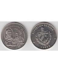 1987-MN-101 CUBA UNC  1987 1$ CU-NI KM160. RUSSIA. AURORA SHIP. 70 ANIV REVOLUCION RUSIA.