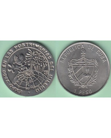 1998-MN-102 CUBA. 1$ 1998 CU-NI. EXPO MUNDIAL DE HANNOVER ALEMANIA. GERMANY LOGO. XF PLUS.