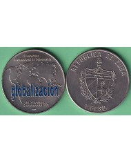 2000-MN-207 CUBA UNC 1$ CUPRO-NICKEL 2000. RELIQUIAS DE LA NAVEGACION ISAAC PERAL SUBMARIE U BOOT SHIP.