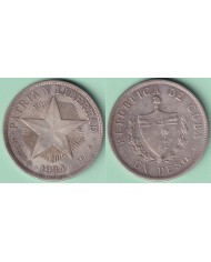 1916-MN-161 CUBA SILVER 20c STAR 1916 ESTRELLA RADIANTE 5gr 900.ml.