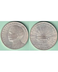 1962-MN-120 CUBA  20c JOSE MARTI 1962 NICKEL XF PLUS.