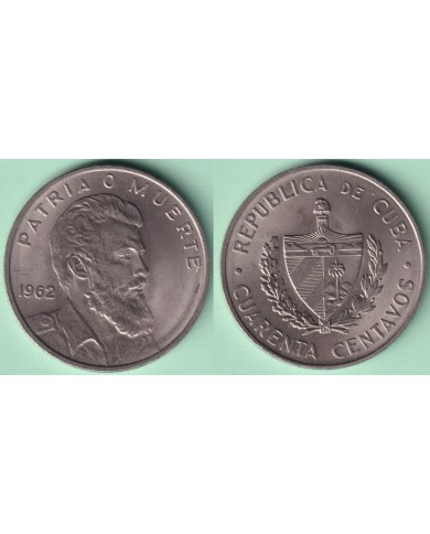 1962-MN-122 CUBA  40c CAMILO CIENFUEGOS 1962 NICKEL XF PLUS.