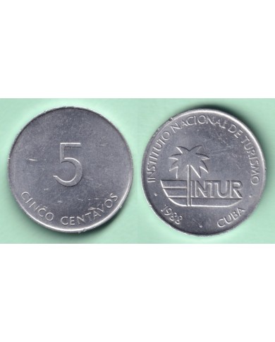 1988-MN-120 CUBA 1988 INTUR 5c cuc ALUMINIUM.