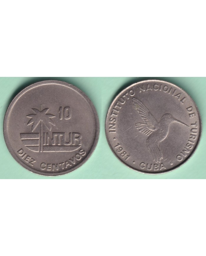 1981-MN-152 CUBA 1981 INTUR 10c cuc ZUNZUN THUNDERBIRD CUPRO-NI.