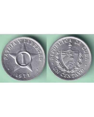1971-MN-1 CUBA 1c STAR 1971 ESTRELLA RADIANTE ALUMINIUM. UNC.