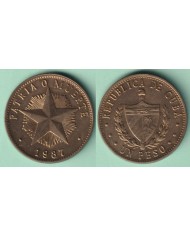 1988-MN-125 CUBA 1$ 1988 ZEPPELIN COPPER. MANCHAS EN EL ANVERSO. VER FOTO.