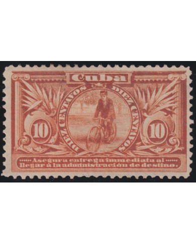 1899-730 CUBA US OCCUPATION 1899 10c NO GUM SPECIAL DELIVERY “IMMEDIATA” CYCLE.