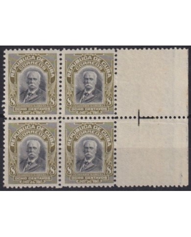 1911-190 CUBA REPUBLICA 1911 MNH 8c CALIXTO GARCIA MONO-COLOR PATRIOT.