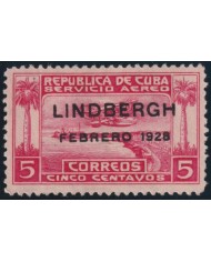 1928-181 CUBA REPUBLICA 1928 MH CHARLES LINDBERGHT AIRMAIL.