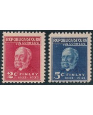 1934-161 CUBA REPUBLICA 1934 MH CARLOS J FINLAY MEDICINE YELLOW FEVER.
