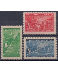 1937-471 CUBA REPUBLICA 1937 MNH CENTENARY FO SUGAR FACTORY SHIP SUGAR CANE.