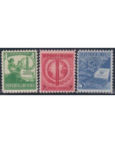 1939-460 CUBA REPUBLICA 1939 MH PROPAGANDA DEL TABACO. PRIMERA SERIE TOBACCO.