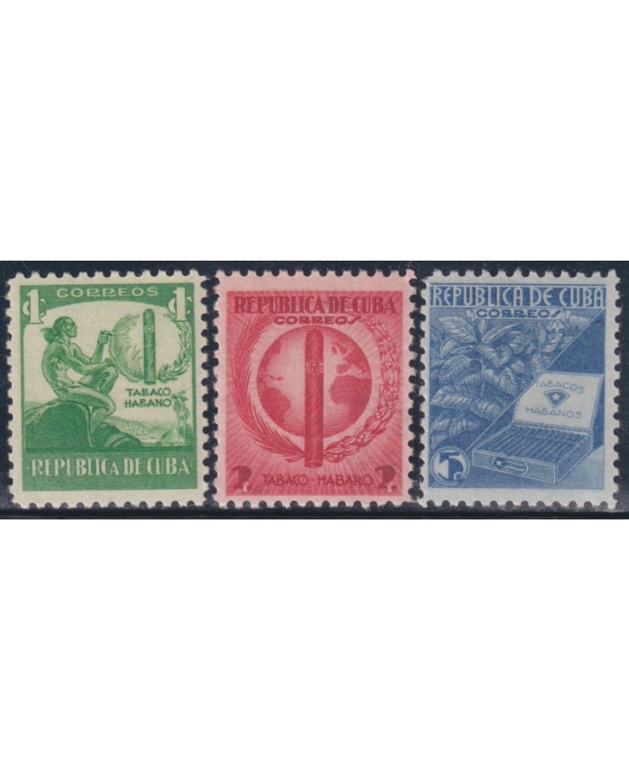 1939-460 CUBA REPUBLICA 1939 MH PROPAGANDA DEL TABACO. PRIMERA SERIE TOBACCO.