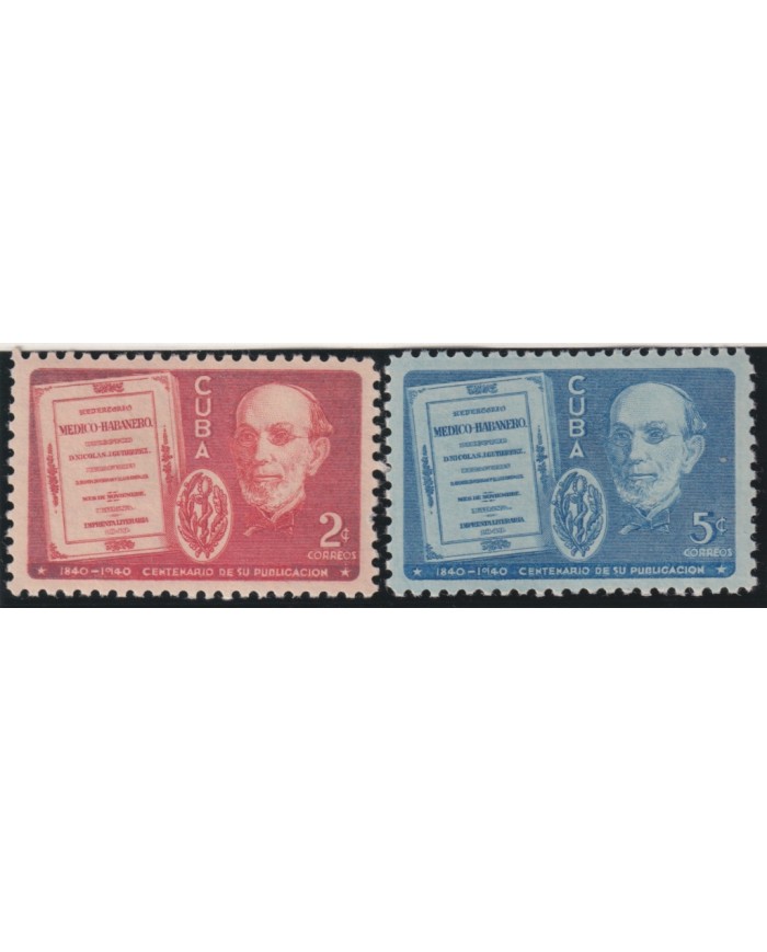 1940-384 CUBA REPUBLICA 1940 MH REPERTORIO MEDICO HABANERO NICOLAS GUTIERREZ.