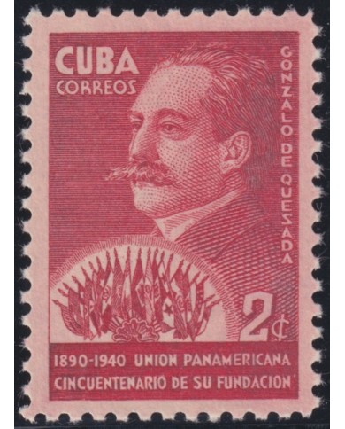1940-387 CUBA REPUBLICA 1940 MH GONZALO DE QUESADA PANAMERICAN UNION.