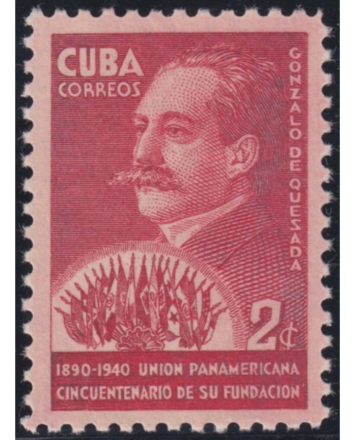 1940-387 CUBA REPUBLICA 1940 MH GONZALO DE QUESADA PANAMERICAN UNION.