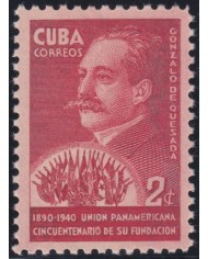 1940-387 CUBA REPUBLICA 1940 MH GONZALO DE QUESADA PANAMERICAN UNION.