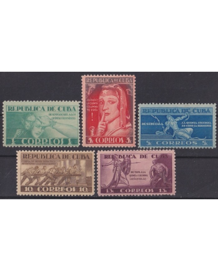 1943-173 CUBA REPUBLICA 1943 MH QUINTA COLUMNA SPY WWII.