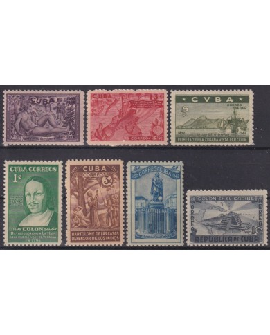 1944-195 CUBA REPUBLICA 1944 MH DISCOVERY OF AMERICA TOBACCO SHIP COLUMBUS.