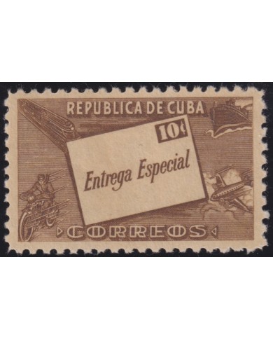 1945-132 CUBA REPUBLICA 1945 MH COVER SPECIAL DELIVERY ENTREGA ESPECIAL.
