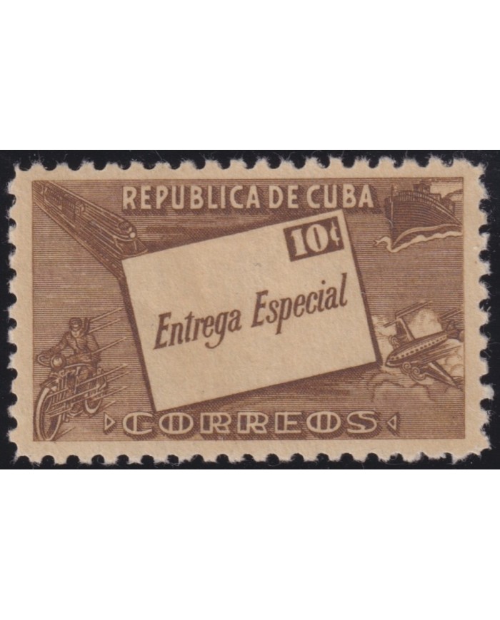 1945-132 CUBA REPUBLICA 1945 MH COVER SPECIAL DELIVERY ENTREGA ESPECIAL.