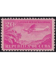 1946-165 CUBA REPUBLICA 1946 MH 20c CORREO AEREO INTERNACIONAL AVION AIRPLANE.