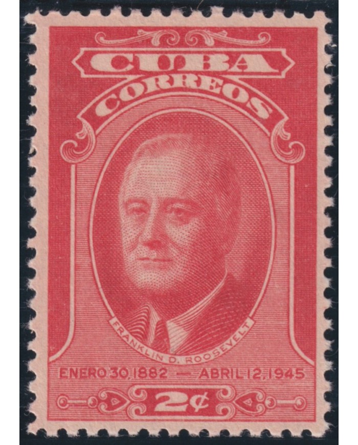 1947-283 CUBA REPUBLICA 1947 MH FRANKLIN D. ROOSEVELT IN MEMORIAM.