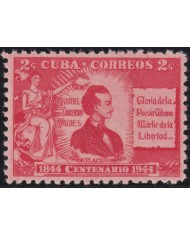 1946-167 CUBA REPUBLICA 1946 MH GABRIEL DE LA CONCEPCION VALDES PLACIDO.