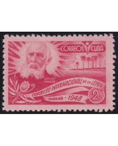 1948-322 CUBA REPUBLICA 1948 MH HANSEN MEDICINE LEPPER LEPROSY.