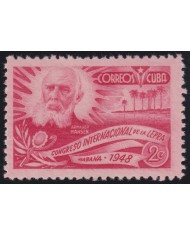 1948-322 CUBA REPUBLICA 1948 MH HANSEN MEDICINE LEPPER LEPROSY.