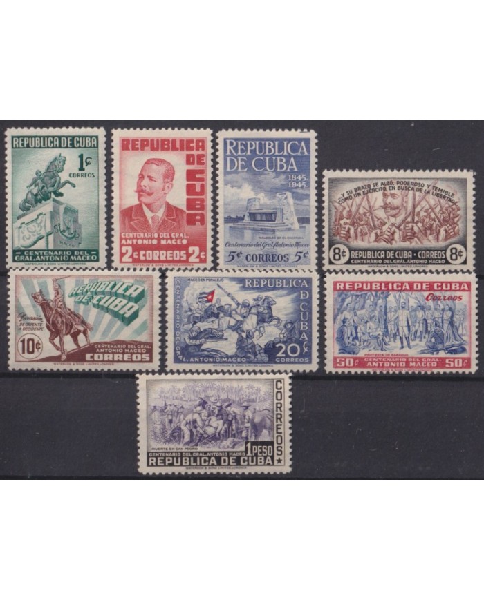 1948-326 CUBA REPUBLICA 1948 MNH ANTONIO MACEO COMPLETE SET.
