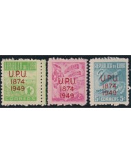 1950-304 CUBA REPUBLICA 1950 MNH UPU OVERPRINT TOBACCO PROPAGANDA.