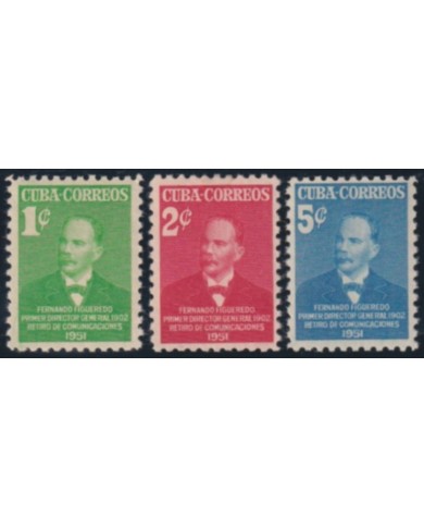 1951-482 CUBA REPUBLICA 1951 MH RETIRO DE COMUNICACIONES FERNANDO FIGEREDO.