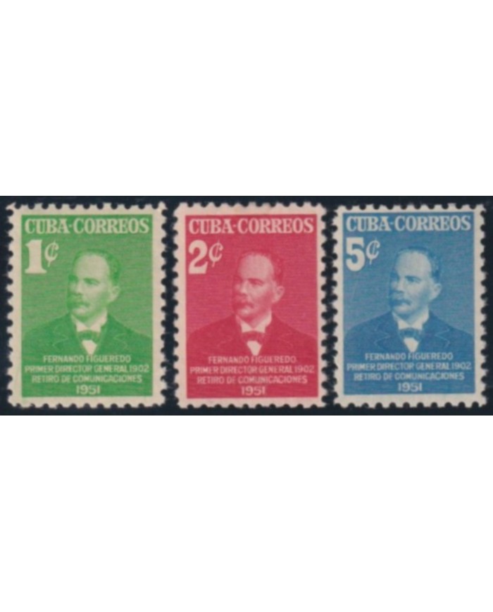 1951-482 CUBA REPUBLICA 1951 MH RETIRO DE COMUNICACIONES FERNANDO FIGEREDO.