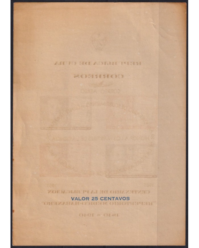 1951-486 CUBA REPUBLICA 1951 ORIGINAL GUM AIR HF MEDICE CARLOS J. FINLAY OVERPRINT.
