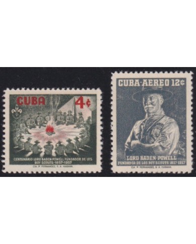 1957-513 CUBA REPUBLICA 1957 MH BOYS SCOUT.