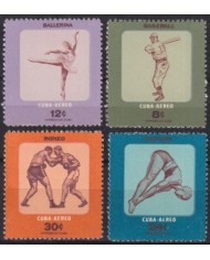 1958-503 CUBA REPUBLICA 1958 MH ACTIVIDADES JUVENILES BALLET BOXING SWIMMING BASEBALL.