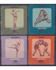 1958-504 CUBA REPUBLICA 1958 MH ACTIVIDADES JUVENILES BALLET BOXING SWIMMING BASEBALL.
