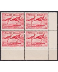 1962.287 CUBA 1962 MNH 2$ BIRD AVES PAJAROS CORNER BLOCK 4.