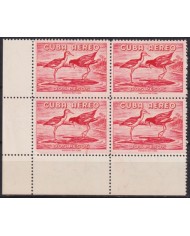 1962.292 CUBA 1962 MNH 2$ BIRD AVES PAJAROS CORNER BLOCK 4.