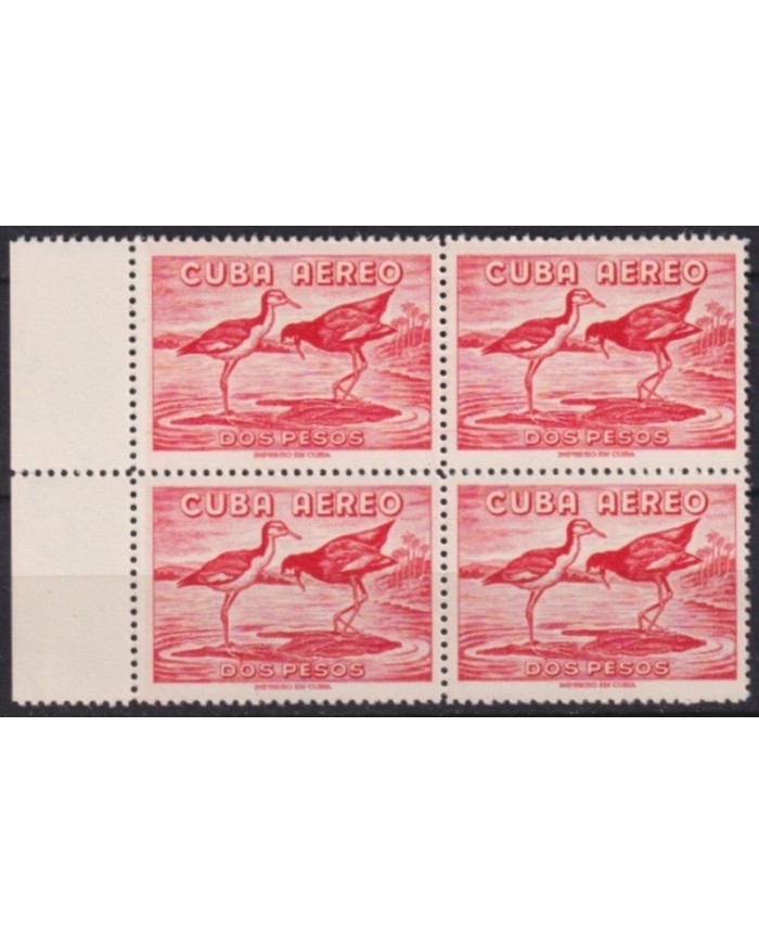 1962.293 CUBA 1962 MNH 2$ BIRD AVES PAJAROS CORNER BLOCK 4.