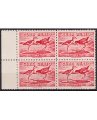 1962.293 CUBA 1962 MNH 2$ BIRD AVES PAJAROS CORNER BLOCK 4.